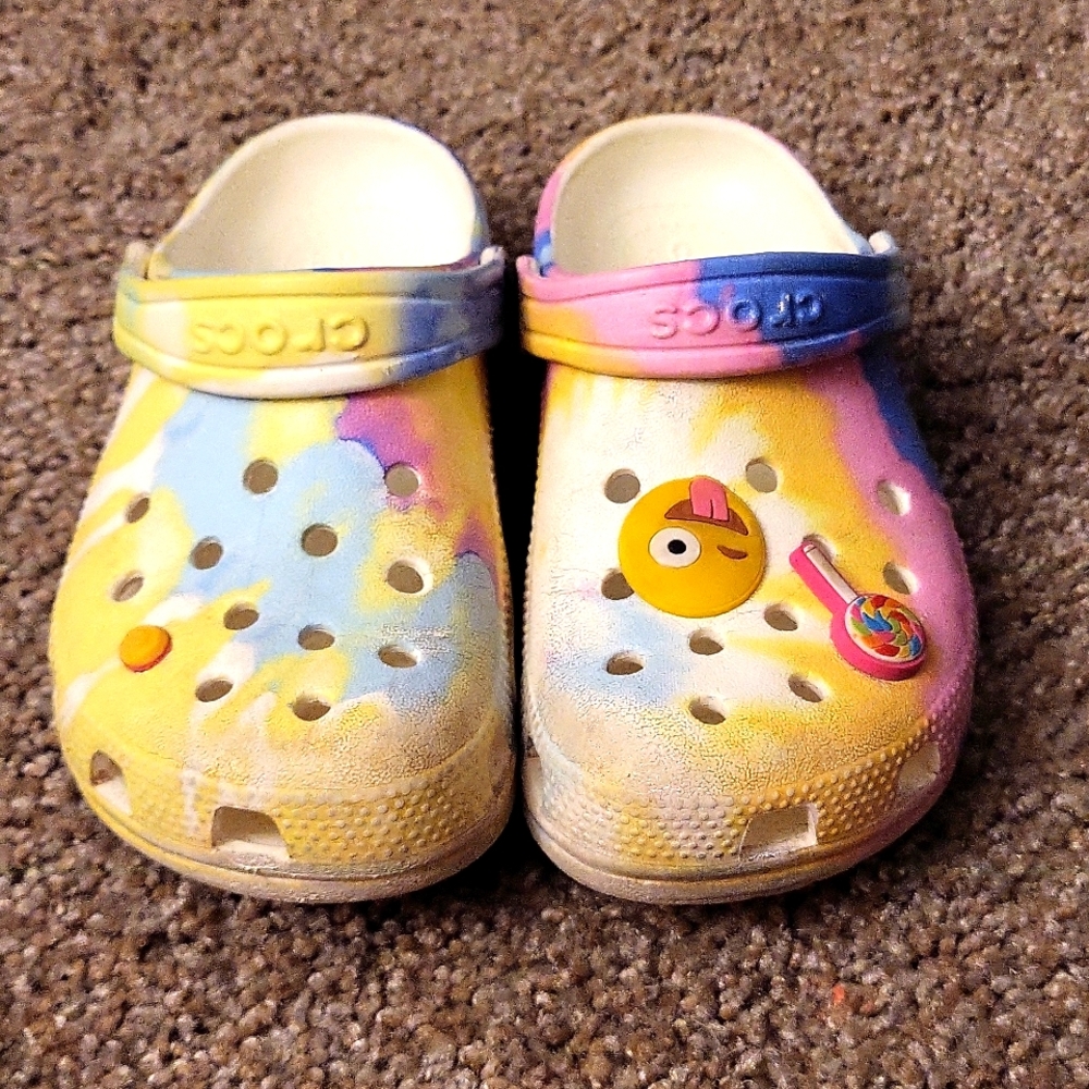 Rainbow crocs size 12